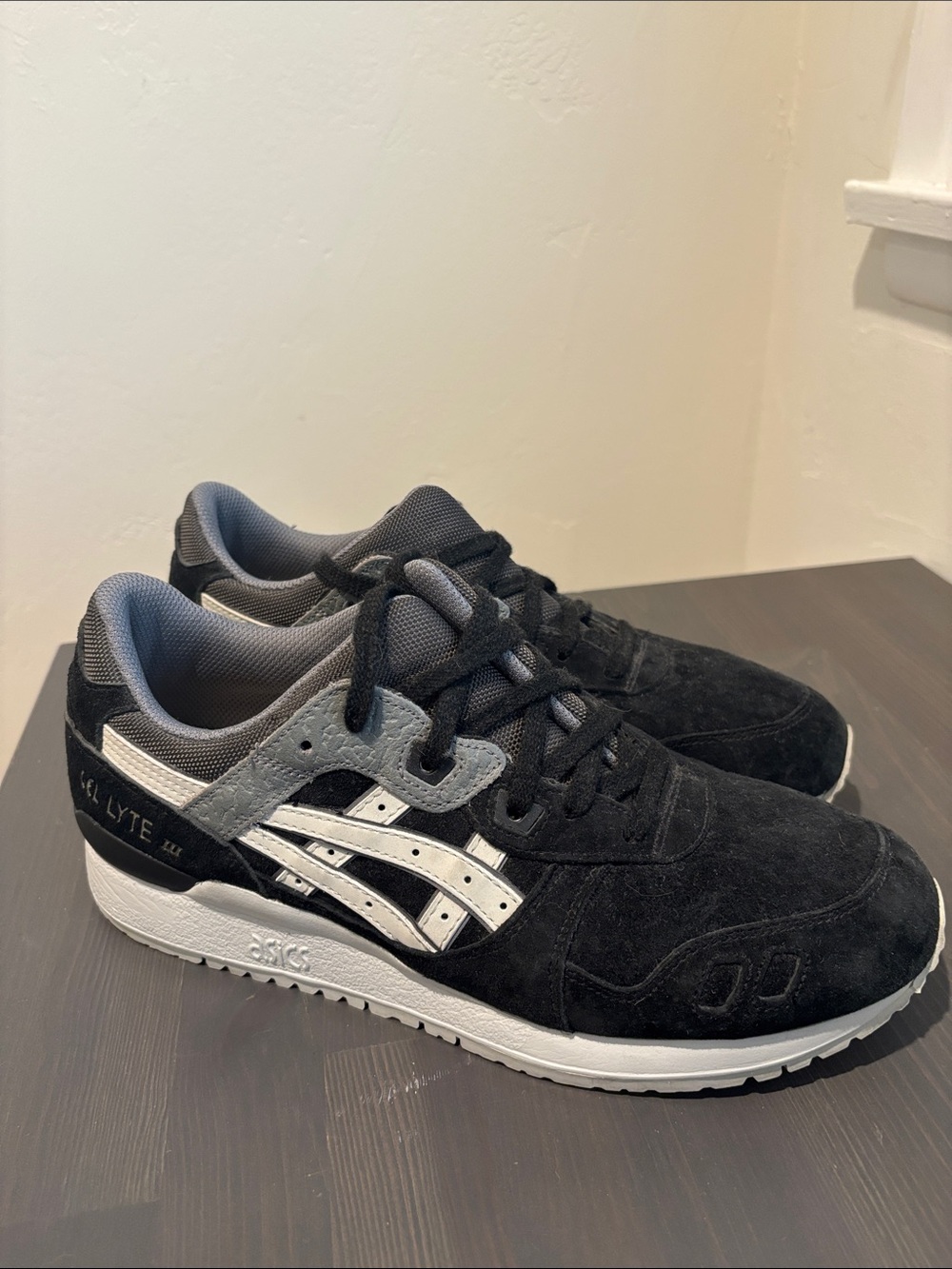 Asics Black and Gray Suede Gel-Lyte III Sneakers
